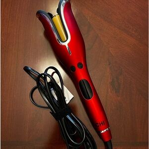 CHI Spin N Curl Ceramic Rotating Curler • Ruby Red